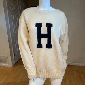 EUC VINTAGE HARVARD LETTERMEN SWEATER VARSITY ATHLETIC WOOL SIZE L LARGE